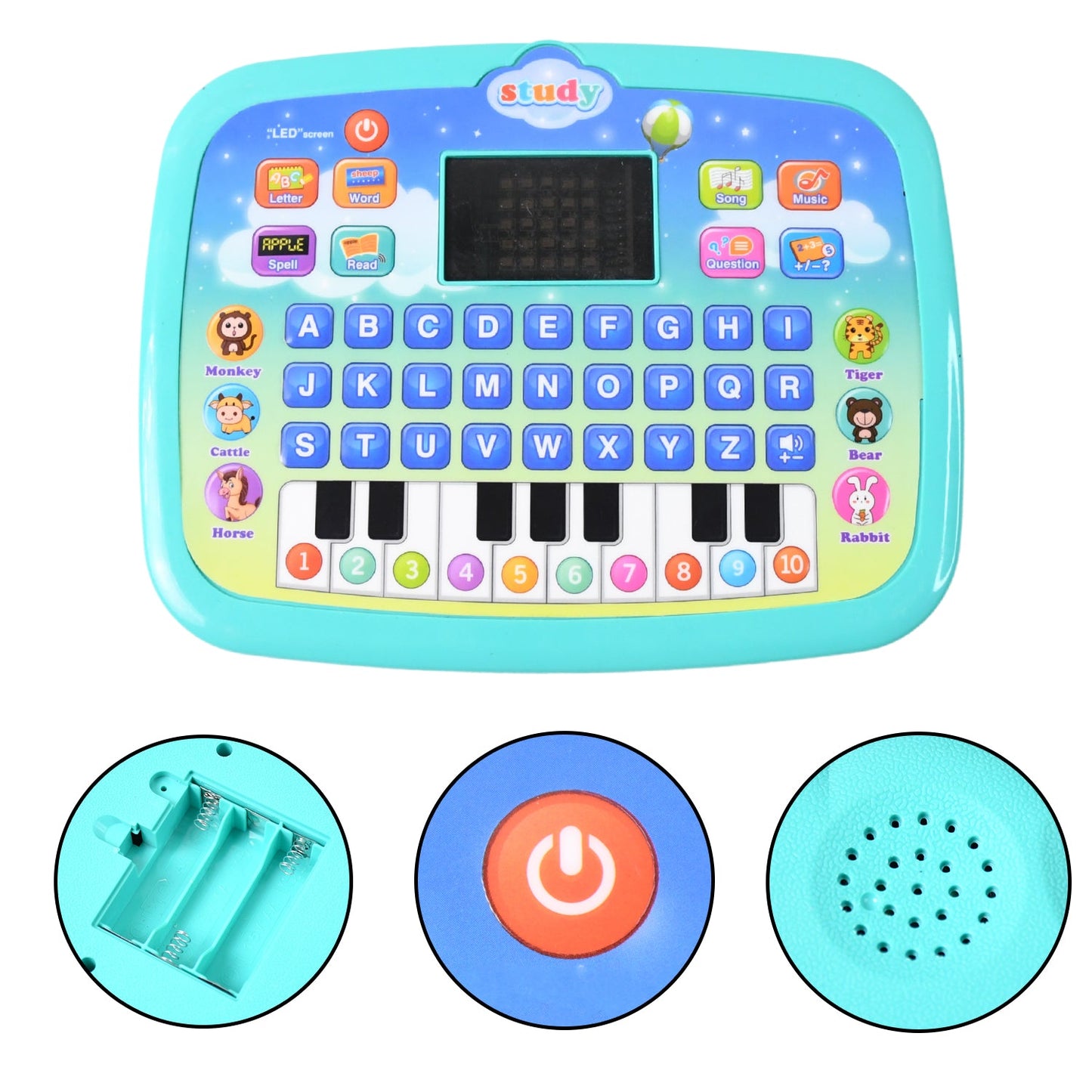  Educational Piano Laptop Toy – Interactive Learning with LED Music - Detail 3