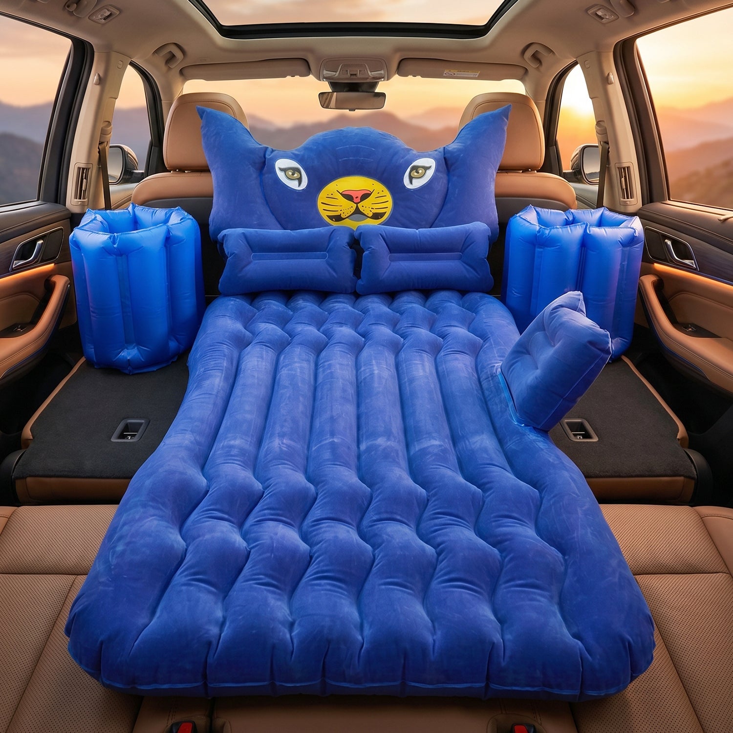  Inflatable Car Air Mattress Bed Set – Portable & Comfortable Sleep, Car Sofa - Detail 3