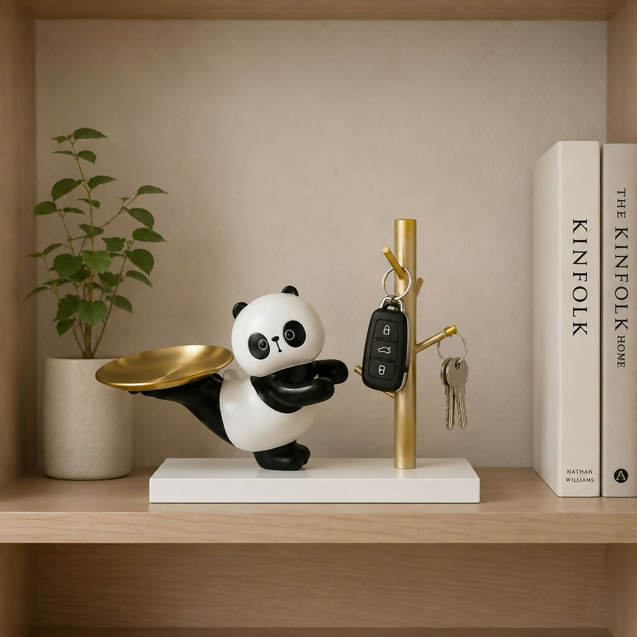  Panda Key Holder Tray – Decorative Resin Organizer Stand - Detail 3