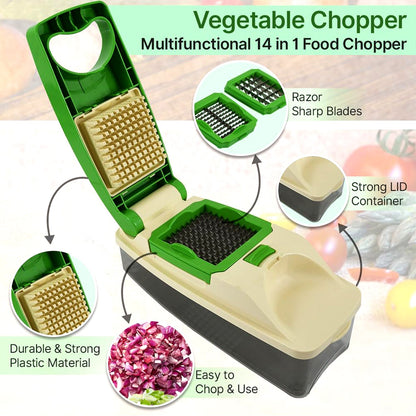  Vegetable Chopper – Quick Nicer Dicer with 4 Stainless Blades - Detail 4