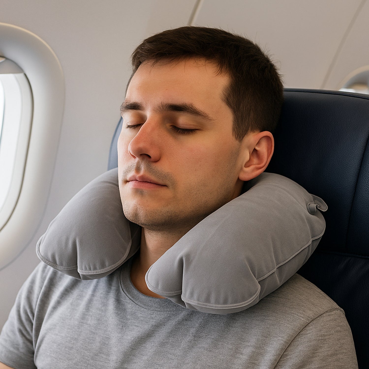  Inflatable U-Shape Travel Pillow – Portable Neck Support - Detail 4