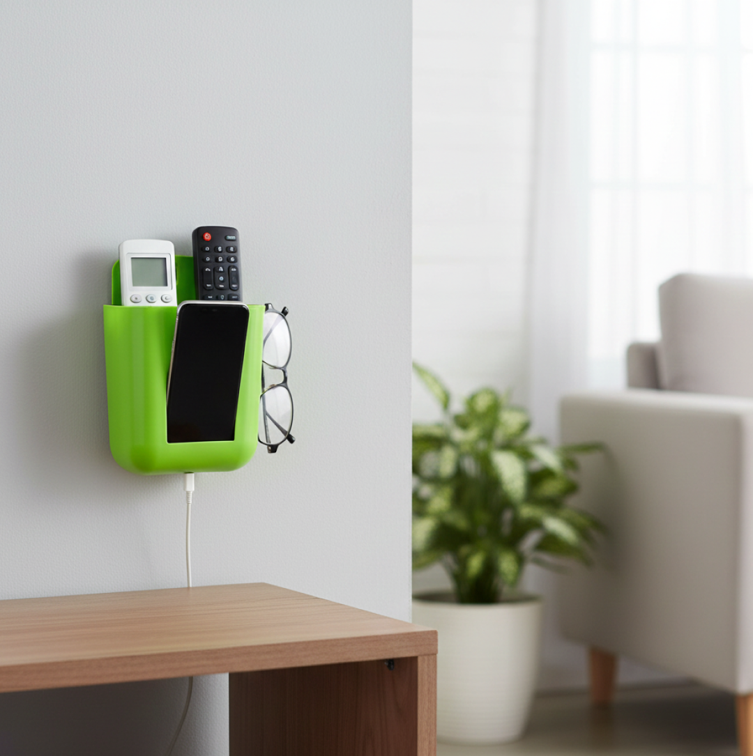 Wall Holder – 2-Section Mobile, Remote & Brush Organizer | ALVENZA - Detail 4