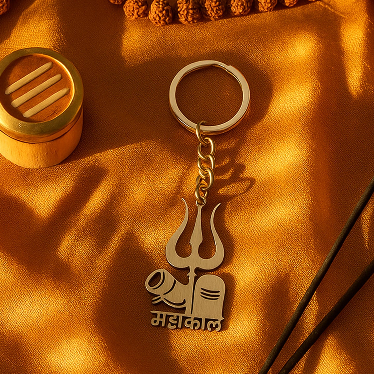  Mahakal Trishul Keychain – Durable Metal Spiritual Keyring for Devotees - Detail 4