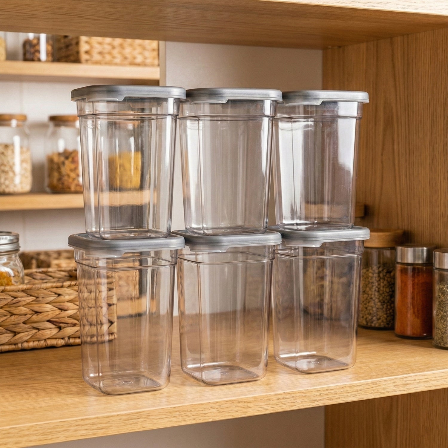 Kitchen Storage Containers – Airtight 6 Pc Set, 1200 ML Each - Detail 4