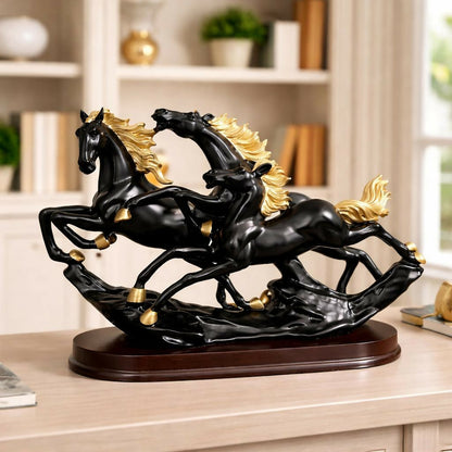  Running Horse Statue – Elegant Resin Home Decor Piece - Detail 4
