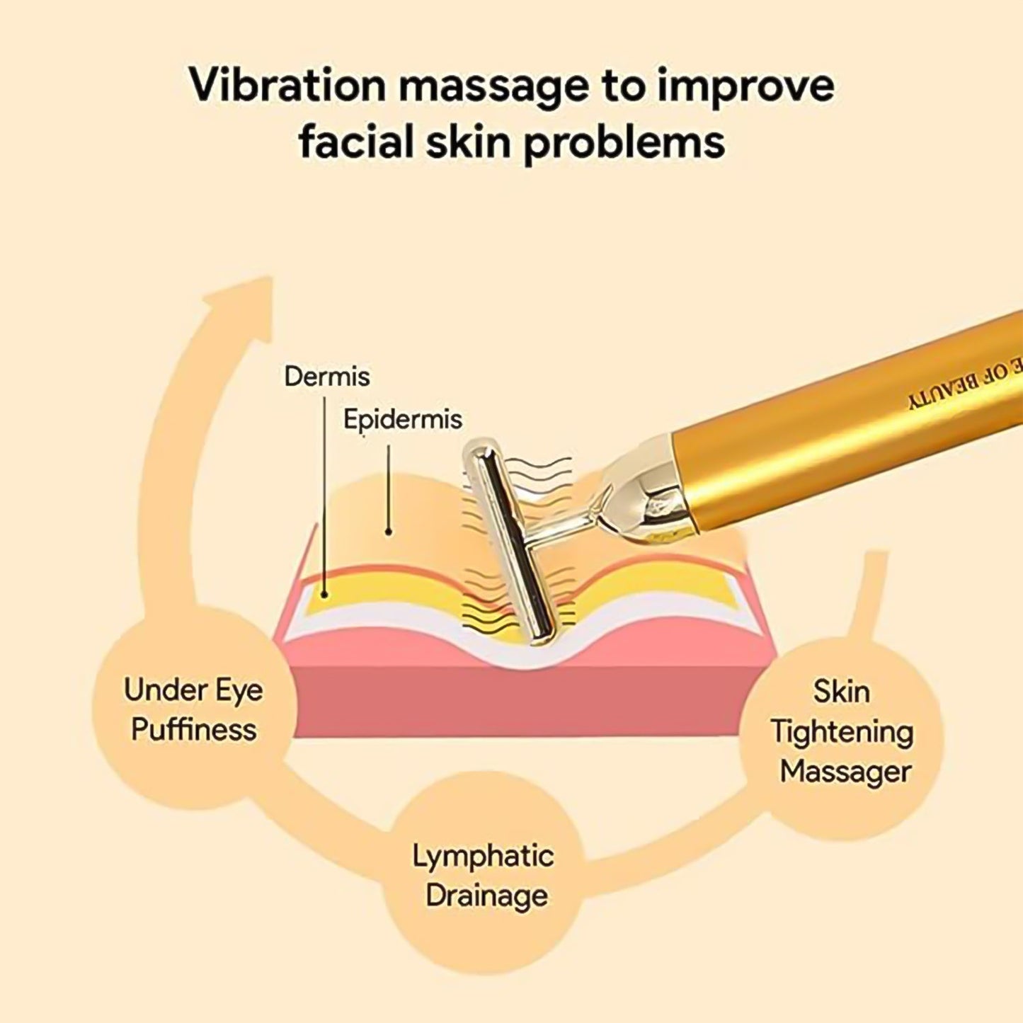  Vibrating Face Massager – Golden Energy for Radiant Skin | ALVENZA - Detail 4