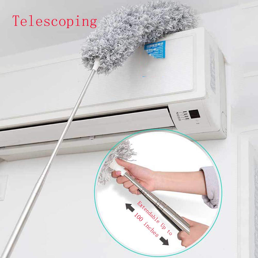  Microfiber Duster – 100-Inch Extendable Handle | ALVENZA - Detail 4