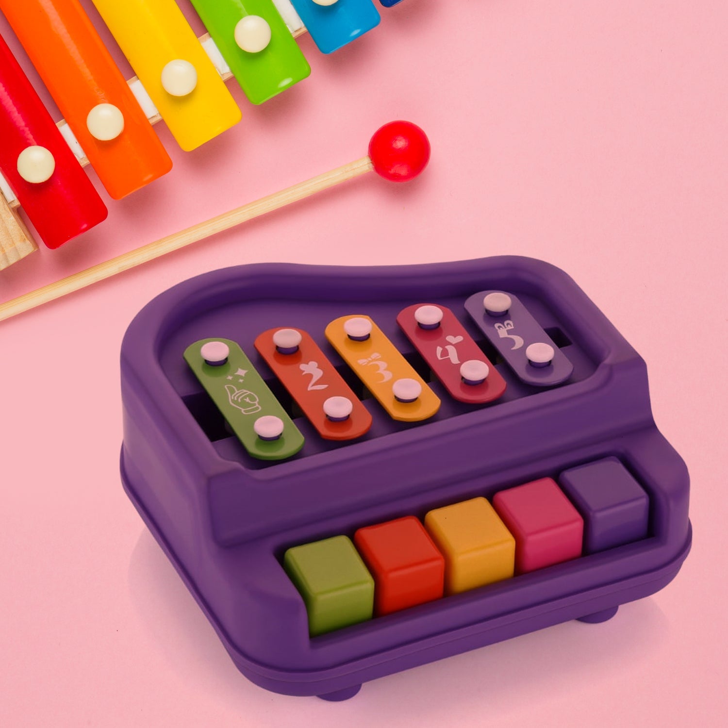  Baby Piano Xylophone – 2-in-1 Musical Toy for Toddlers | ALVENZA - Detail 4