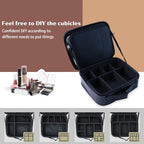 LED Light Makeup Organizer Box – Portable Cosmetic Storage with Mirror