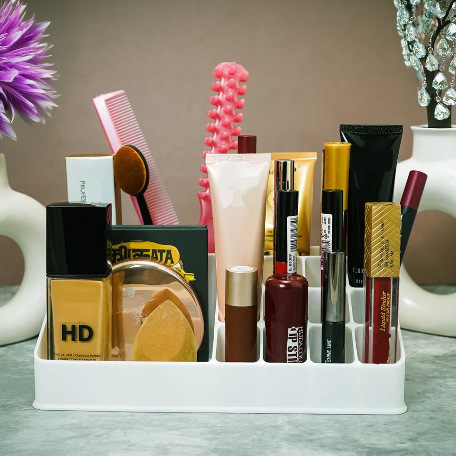 Clear Makeup Organiser – Acrylic Cosmetic Storage Box | BeautyBare