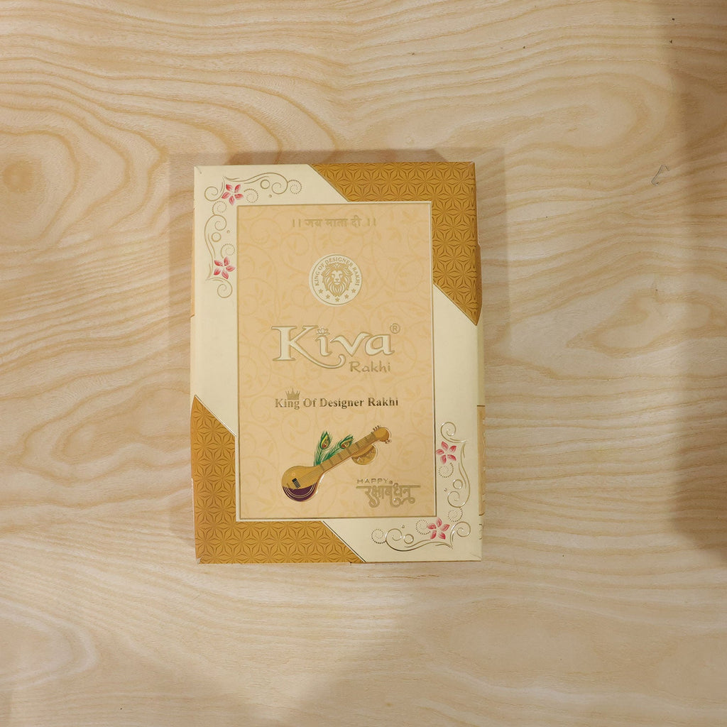 ALVENZA Ek Onkar Spiritual Rudraksha Rakhi for Brother with Beaded Thread Gift
