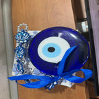 ALVENZA Evil Eye Wall Hanging – Blue Lotus Om Nazar Battu for Protection