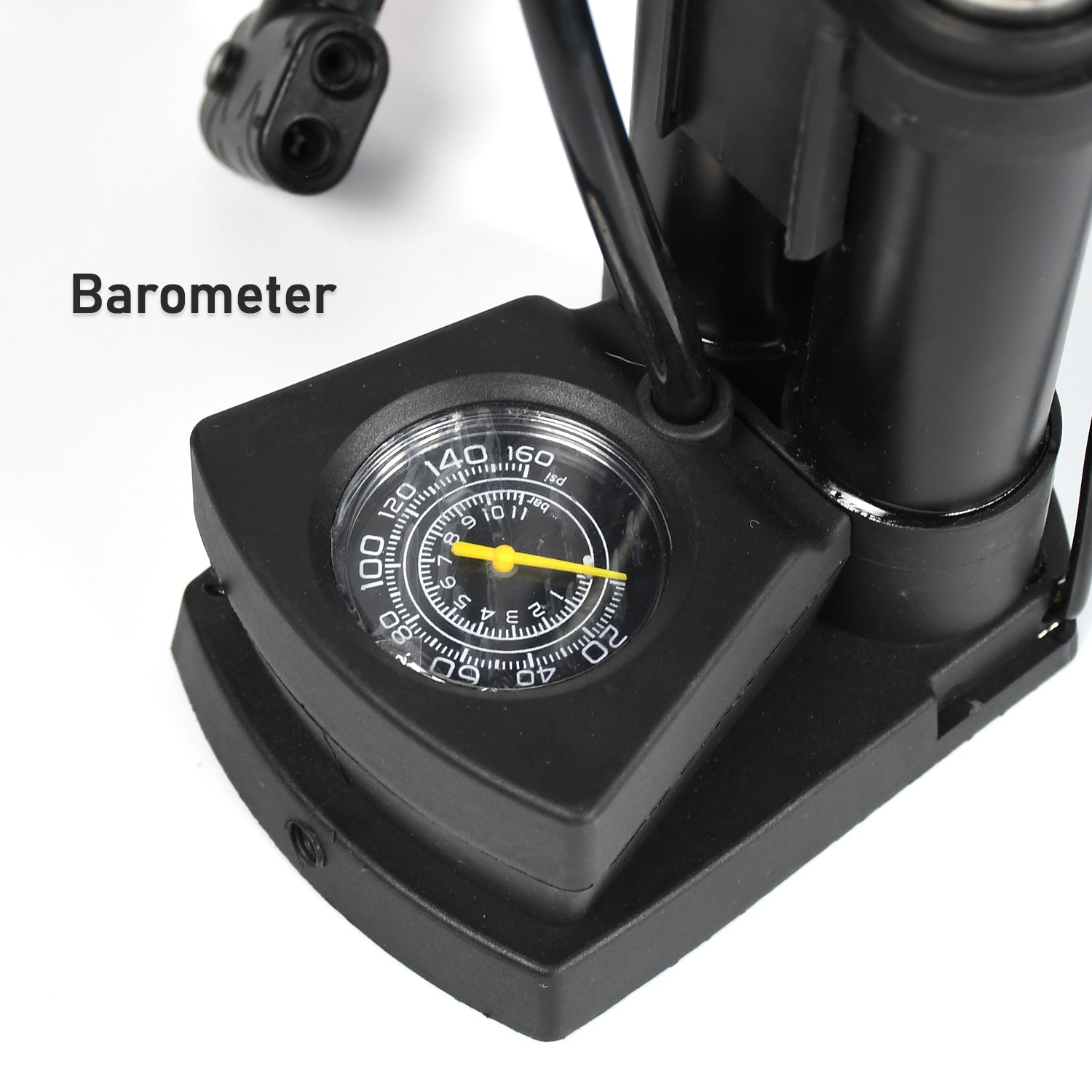 Mini Bike Pump Portable Foot Operated with Gauge - Detail View 11