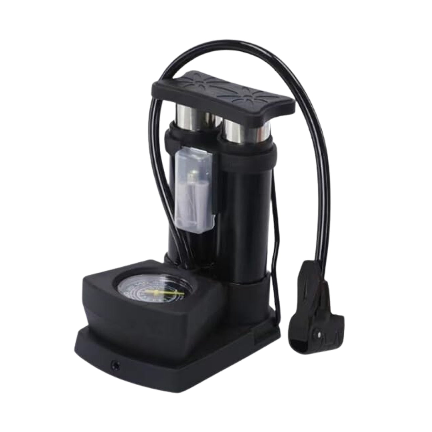Mini Bike Pump Portable Foot Operated with Gauge - Detail View 7