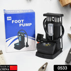 Mini Bike Pump Portable Foot Operated with Gauge - Detail View 8