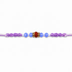 ALVENZA Sparkling Pearl Stone Rakhi with Colorful Thread and Premium Festive Beauty