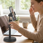 ALVENZA Adjustable Phone Stand – 360° Rotating & Height Adjustable