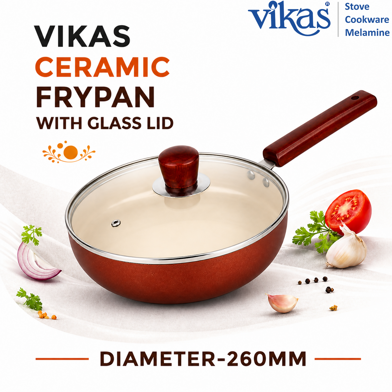 ALVENZA Ceramic Frypan – Non-Stick Coating & Induction Compatible for Healthy Cooking
