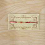 ALVENZA Sparkling Pearl Stone Rakhi with Colorful Thread and Premium Festive Beauty