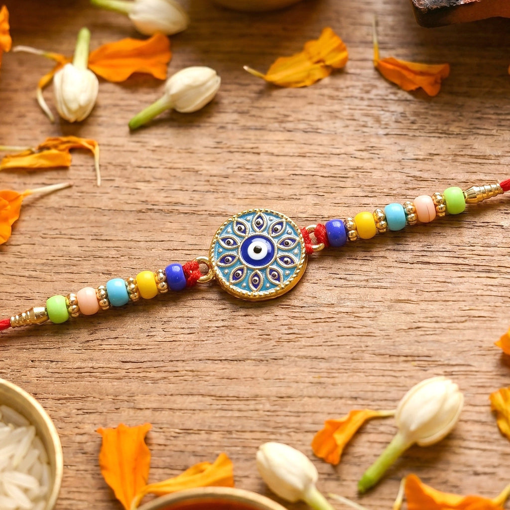 ALVENZA Evil Eye Mandala Rakhi – Symbol of Love and Protection