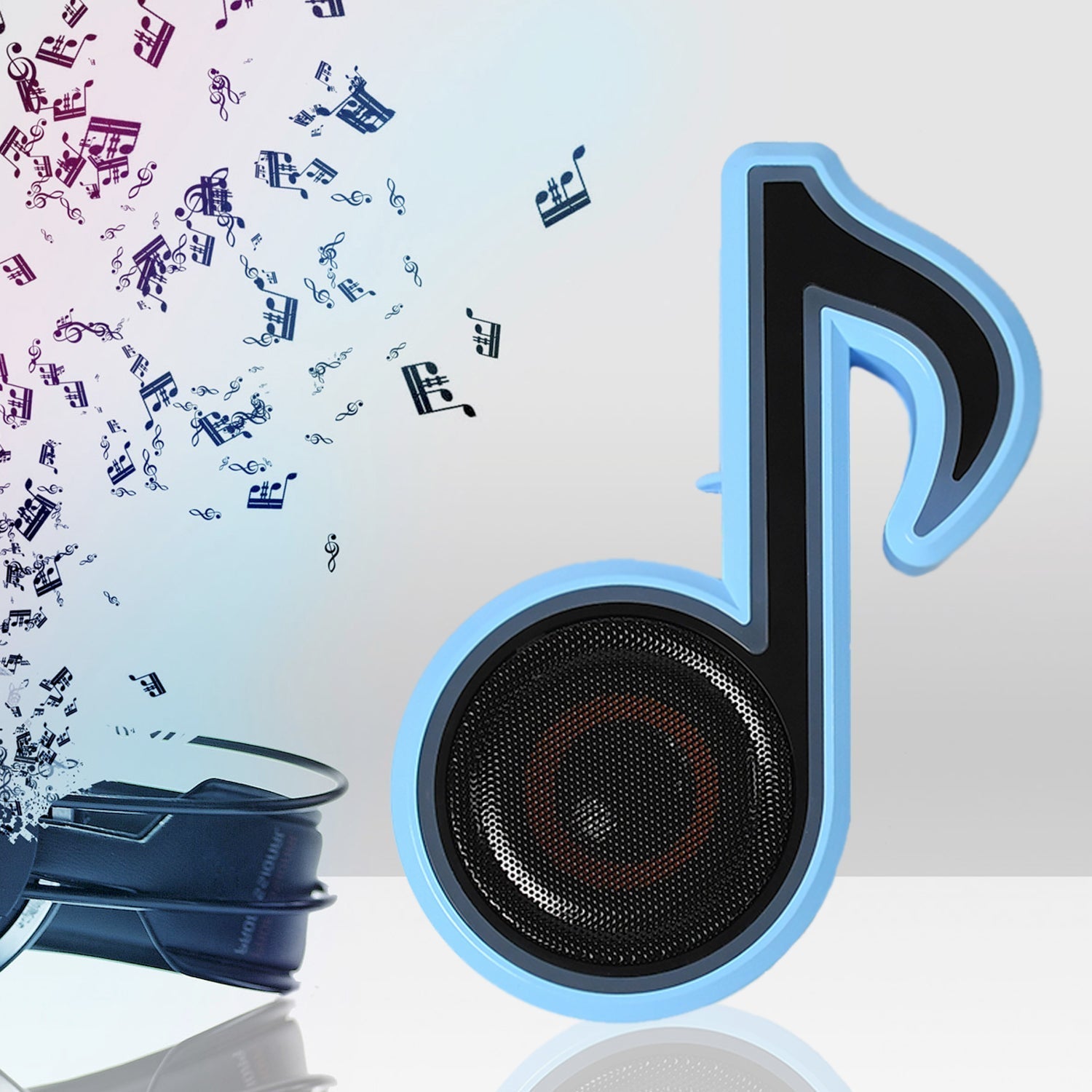 ALVENZA Music Note Bluetooth Speaker – Portable LED Sound for Creatives | Audila