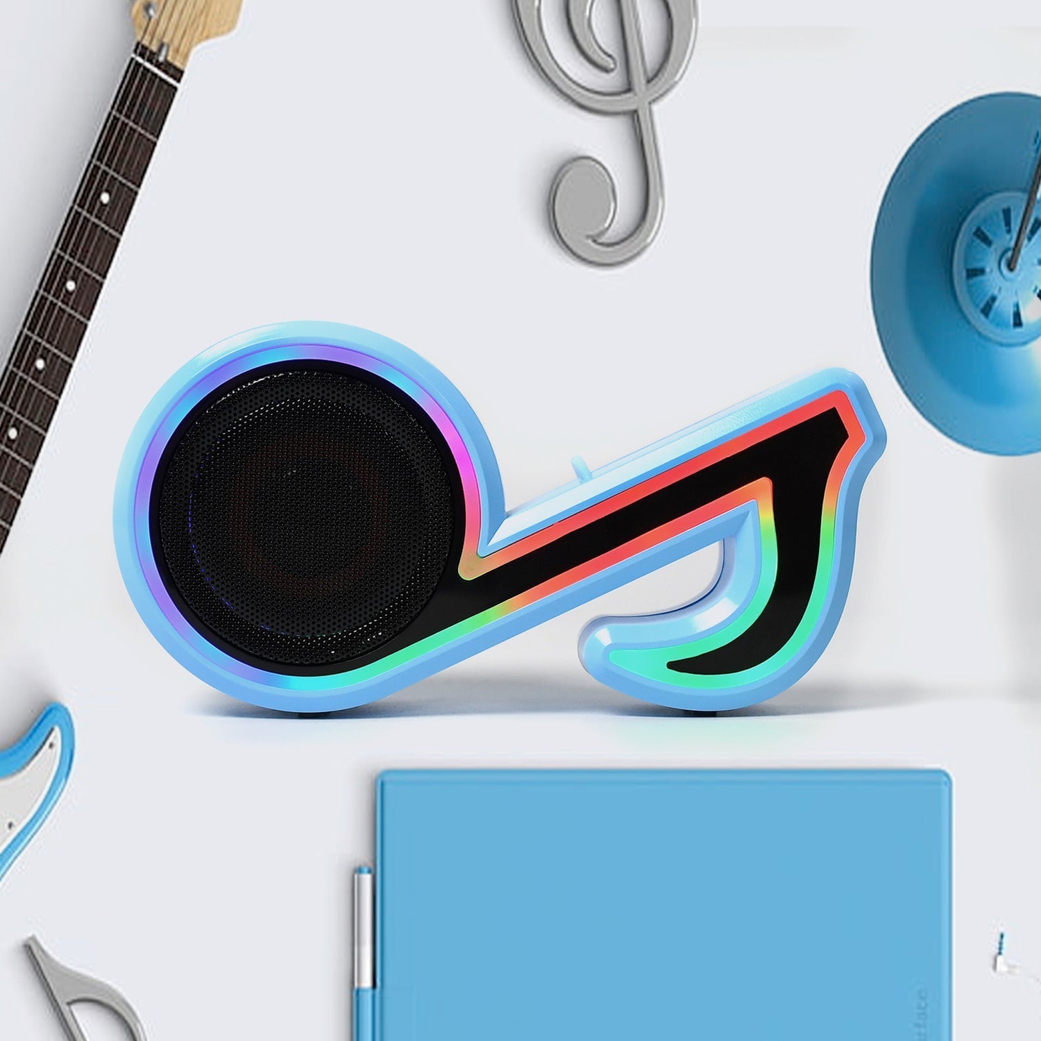 ALVENZA Music Note Bluetooth Speaker – Portable LED Sound for Creatives | Audila