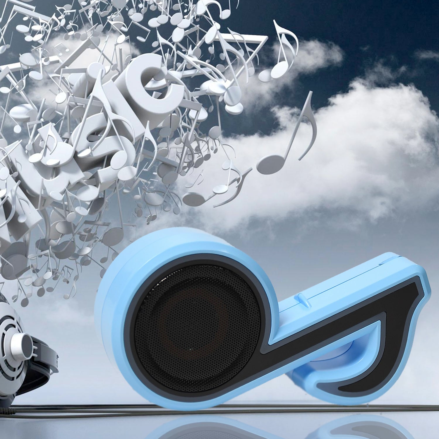 ALVENZA Music Note Bluetooth Speaker – Portable LED Sound for Creatives | Audila