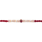 ALVENZA Graceful Pastel Bracelet Rakhi with Silver Centre and Delicate Raksha Bandhan Beauty