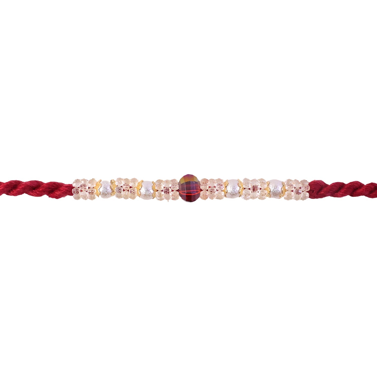 ALVENZA Graceful Pastel Bracelet Rakhi with Silver Centre and Delicate Raksha Bandhan Beauty