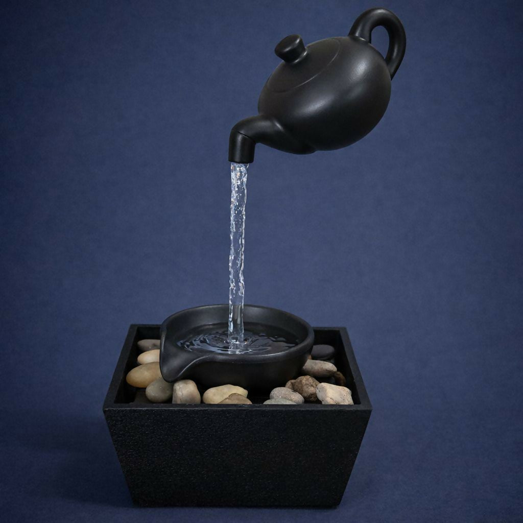 ALVENZA Levitating Teapot Water Fountain – Unique Floating Illusion Decor