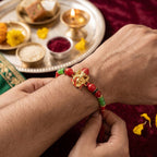 ALVENZA Ganesha Rakhi – Elegant Designer Festive Wrist Jewelry