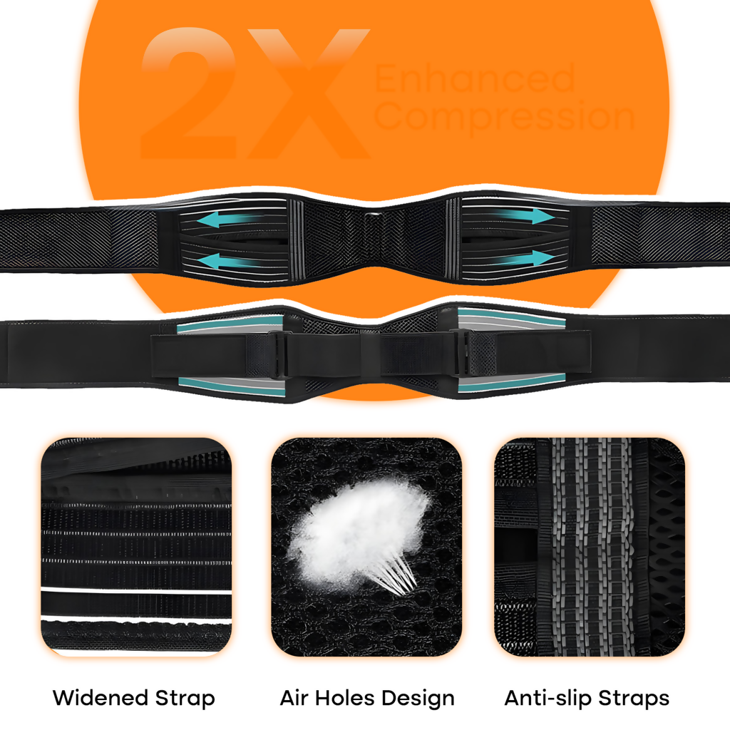 Lower Back Support Belt – Adjustable for Pain Relief & Posture