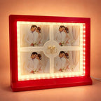 ALVENZA LED Photo Frame Collage – Show 4 Memories with Warm Glow
