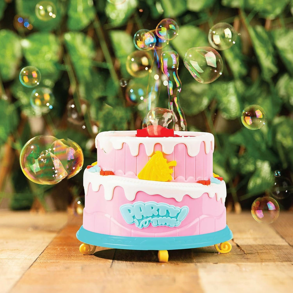 ALVENZA Kids Bubble Cake Toy – Automatic Bubble Maker with Lights & Music