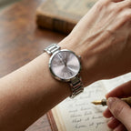 Minimal Silver Dial Women's Watch – Elegant & Versatile Accessory
