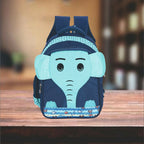 ALVENZA Kids Backpack – Cute Blue Elephant Design with Spacious Compartments