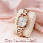 Women’s Square Dial Watch – Elegant Rose Gold Finish for Daily Wear