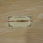 ALVENZA Rudraksha Rakhi – Antique Oxidized Design for Brother