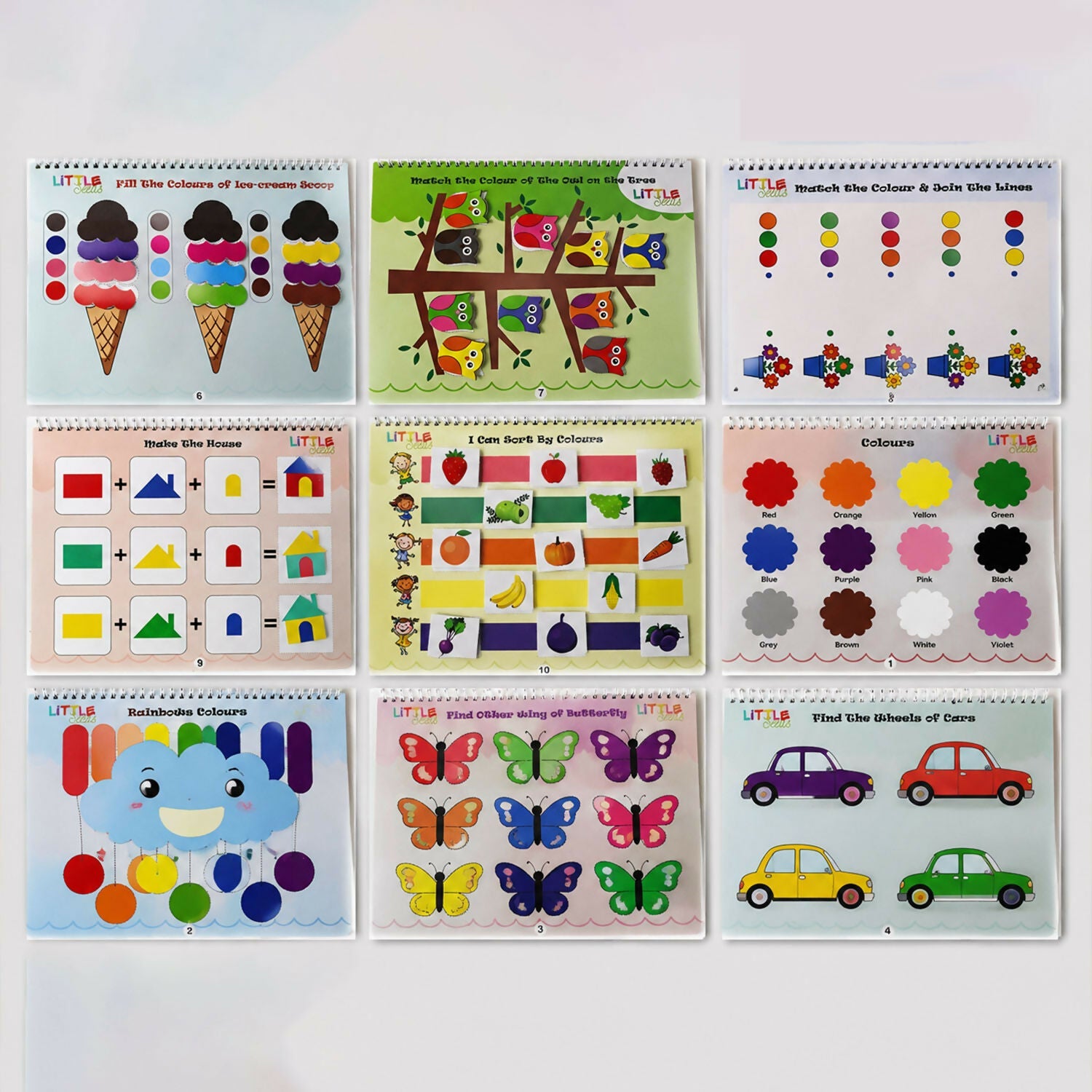 ALVENZA Kids Colour Learning Book – Fun Velcro Matching Activities for Toddlers