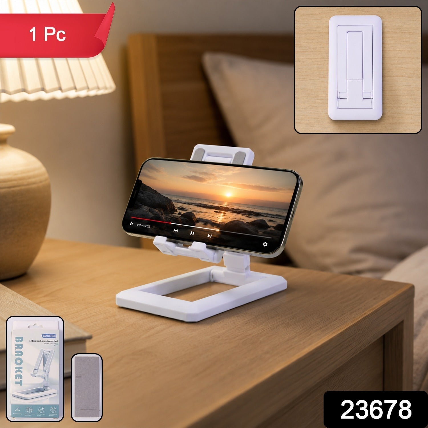 ALVENZA Foldable Plastic Mobile Phone Holder – Adjustable & Portable Stand