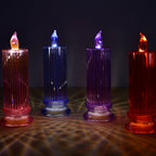 LED Crystal Candle Glitter Swirling Multicolor Decor | Styleva
