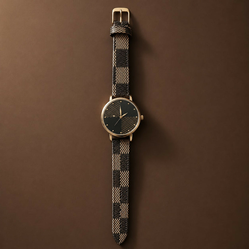 Women's Stylish Analog Wrist Watch – Elegant Patterned Strap for Daily Wear