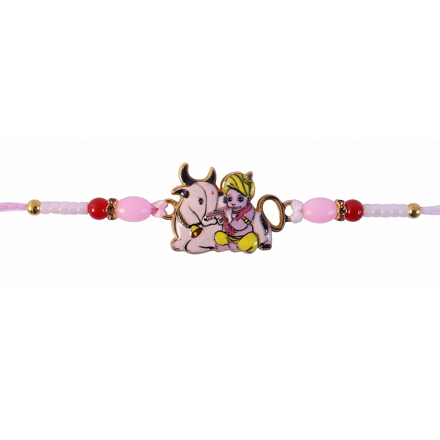 ALVENZA Krishna with Cow Designer Rakhi – Traditional & Comfortable for Brother