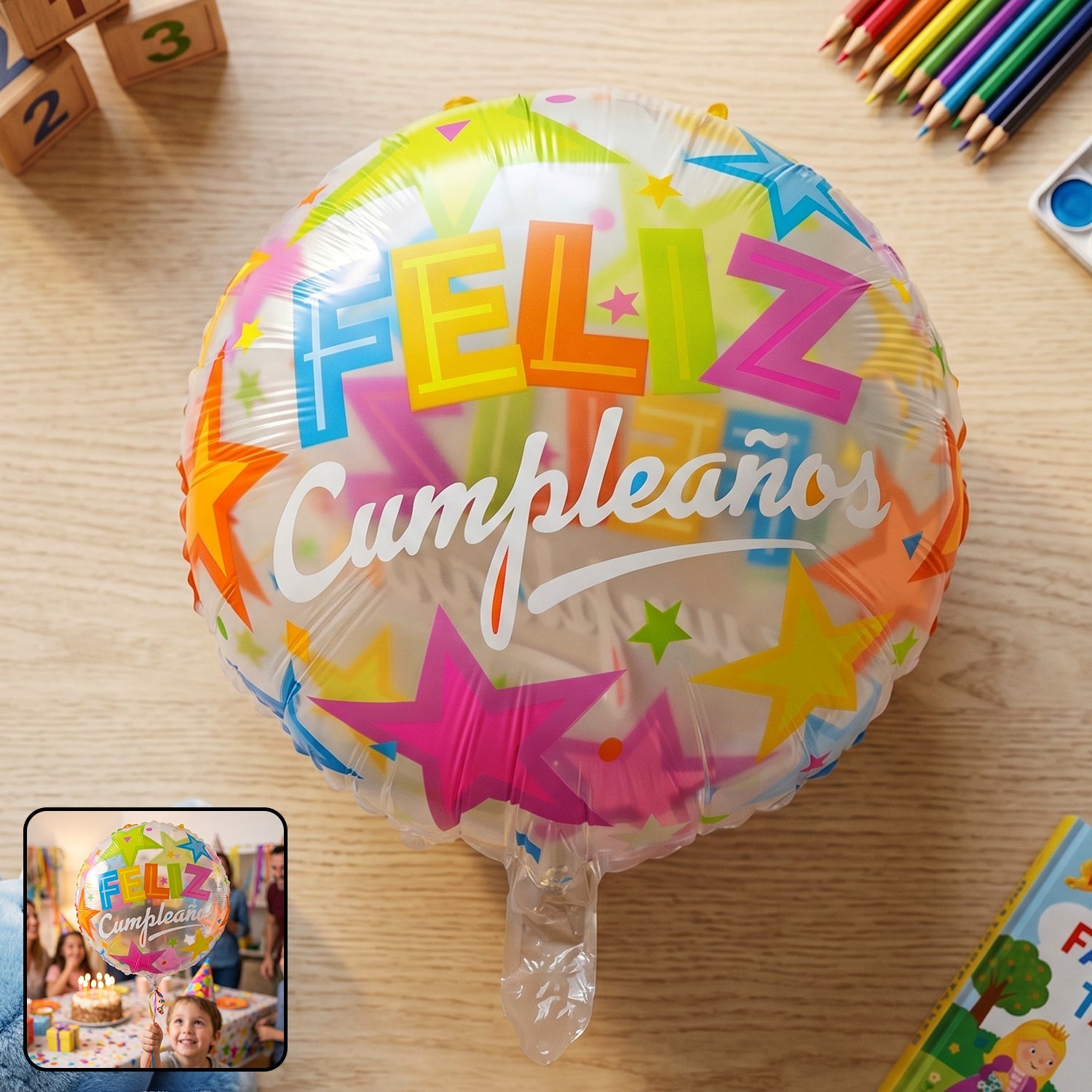 Colorful Feliz Cumpleaos Foil Balloon Bright Birthday Decoration