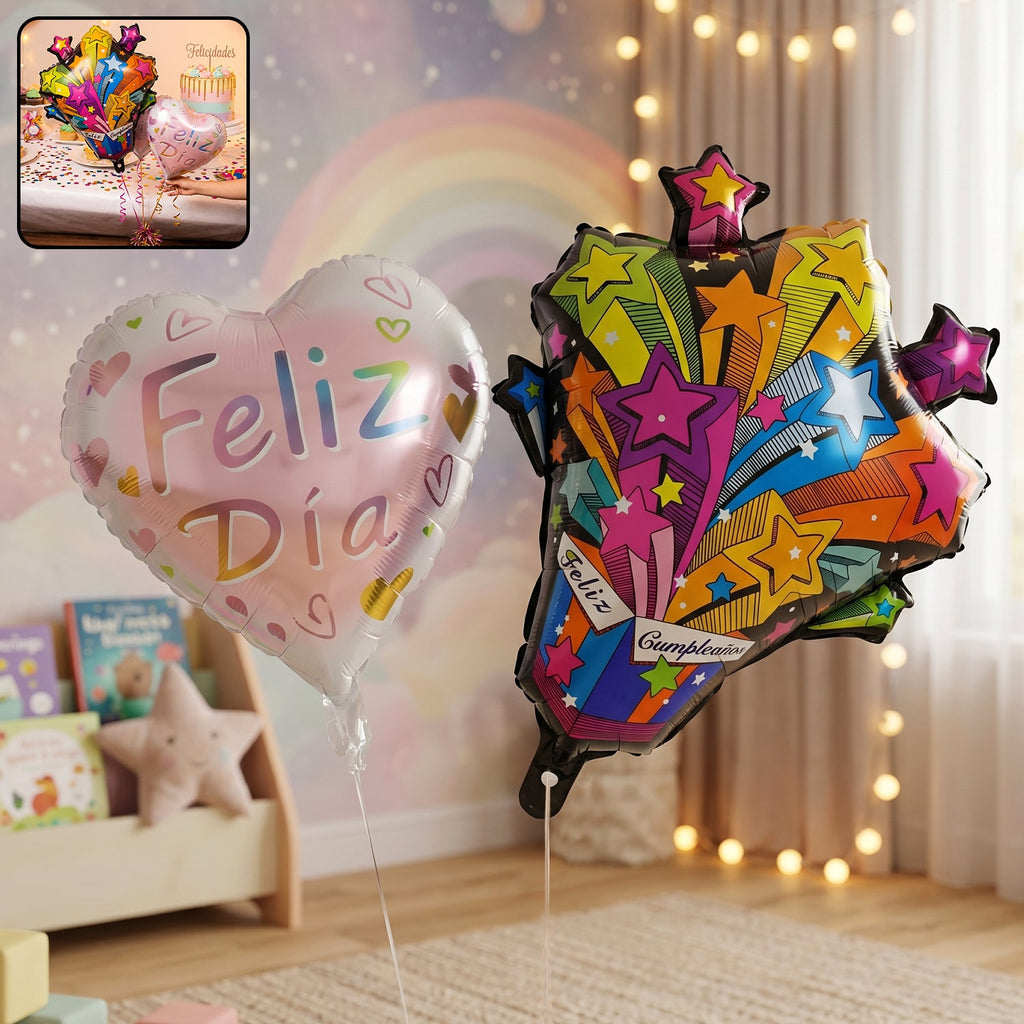 Feliz Dia Celebration Foil Balloon Vibrant Party Decor