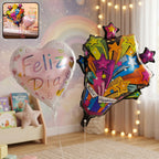 Feliz Dia Celebration Foil Balloon Vibrant Party Decor