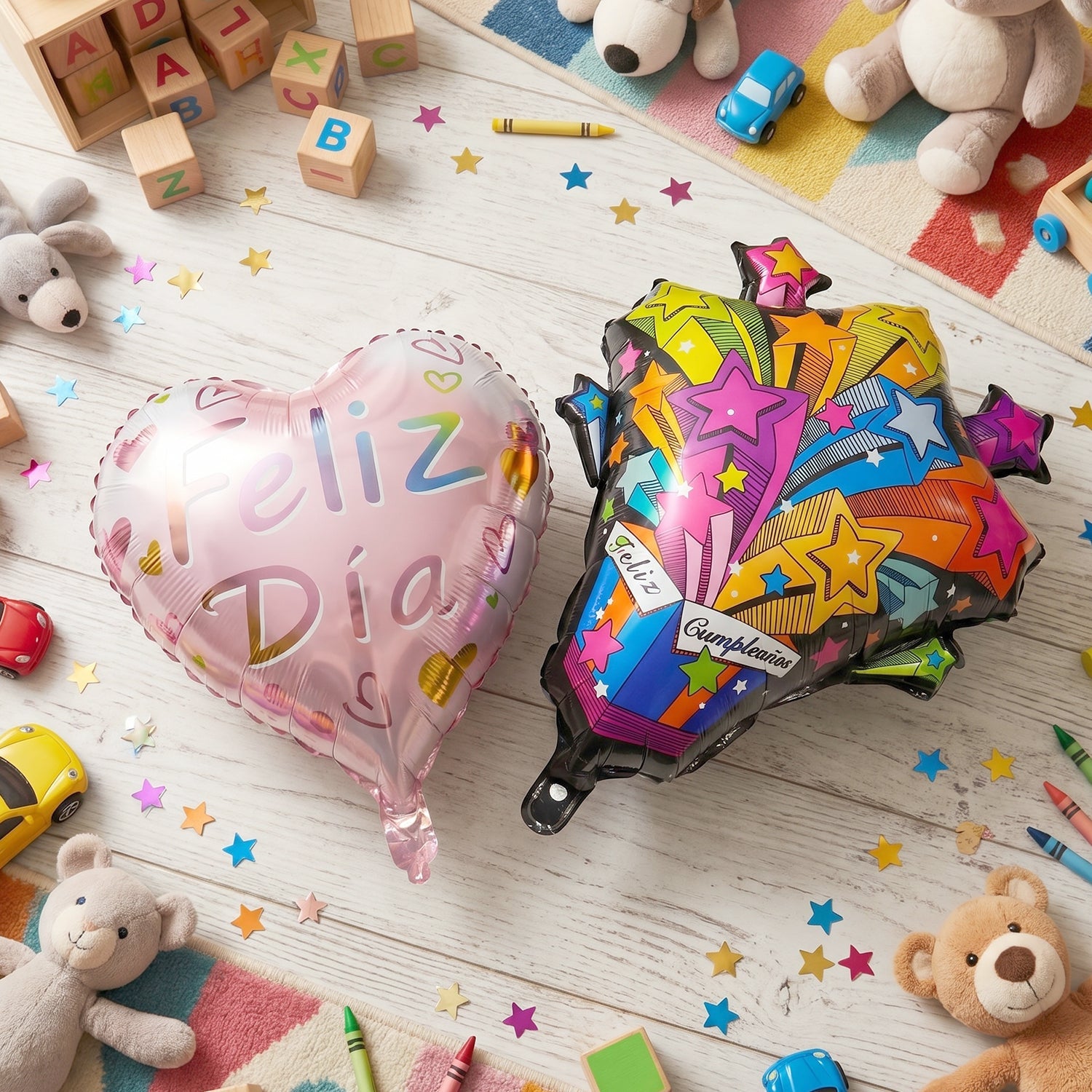 Feliz Dia Celebration Foil Balloon Vibrant Party Decor - Front View
