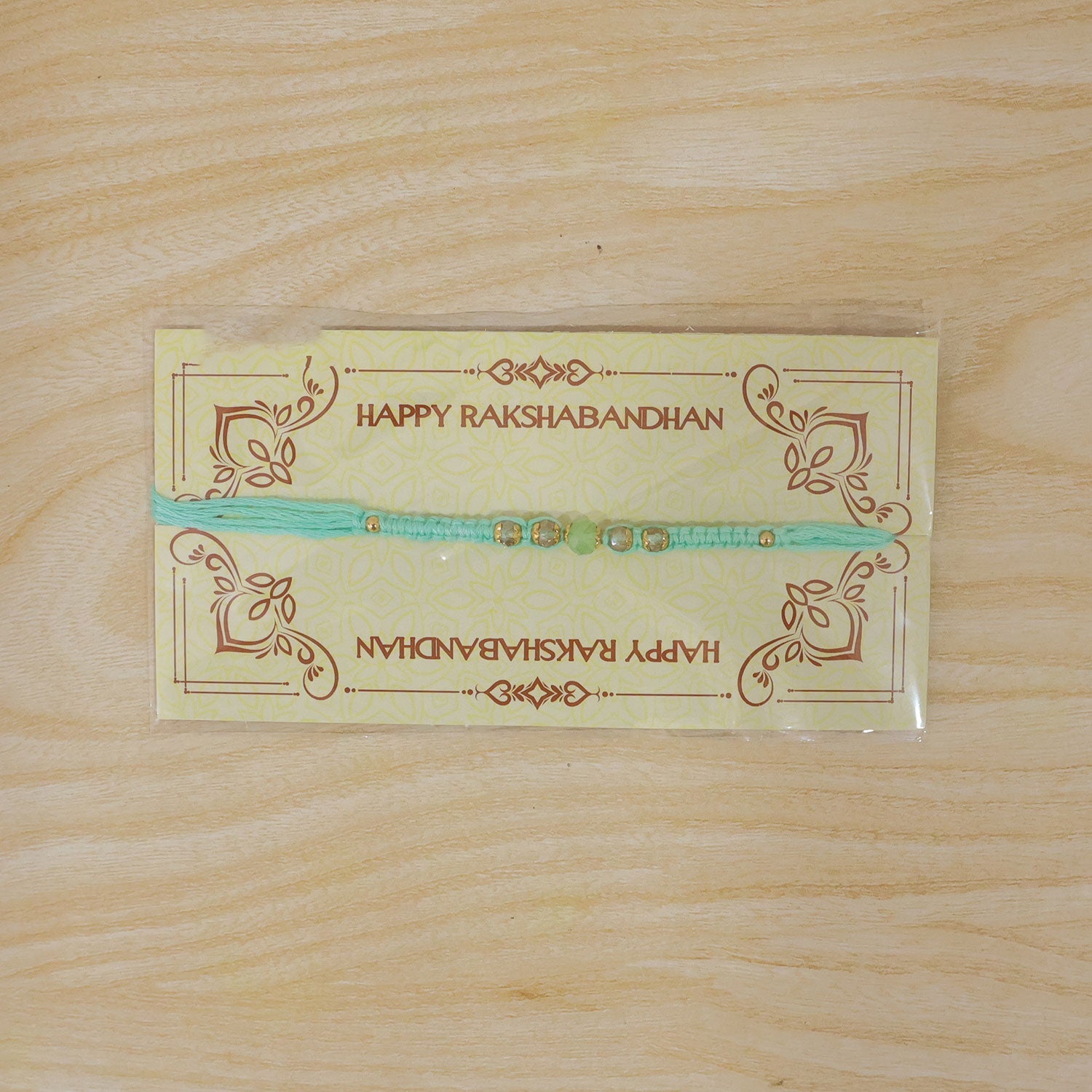 ALVENZA Beautiful Pearl and Stone Rakhi with Bright Beads and Elegant Raksha Bandhan Look