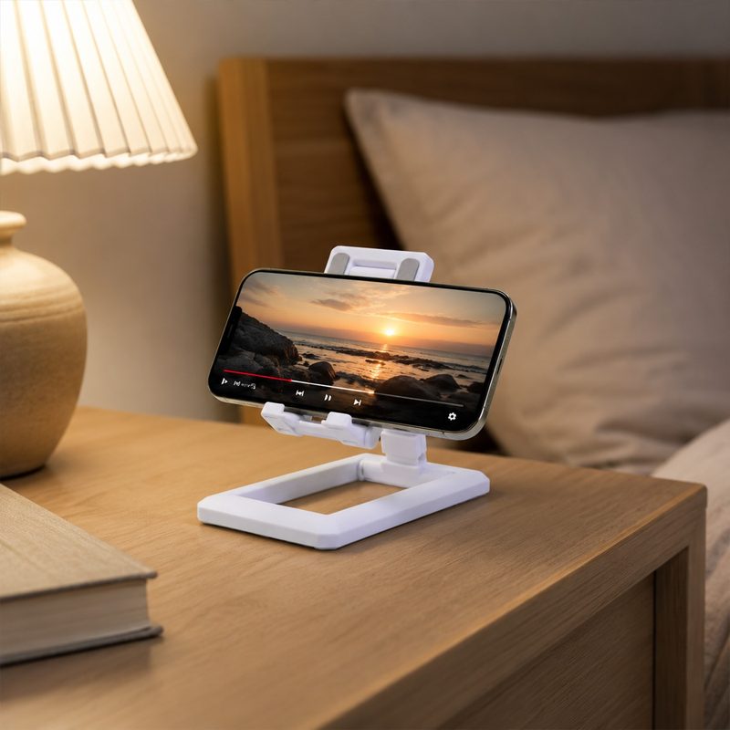 ALVENZA Foldable Plastic Mobile Phone Holder – Adjustable & Portable Stand