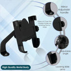 ALVENZA Metal Bike Phone Holder – Rear View Mirror Mount | PHOBIA